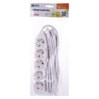 Prodlužovací kabel 5 m 5 zásuvek s vypínačem bílý PVC 1,5mm2 EMOS P1525R