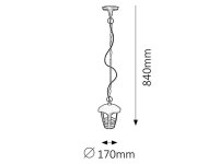 Marseille E27 60W IP44 černá RABALUX 8620