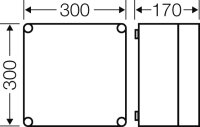 Prázdná skříň s průhledným víkem 275x275x150 mm HENSEL K 0200