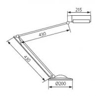 Kanlux 01888 IBIS KT028-GR - Kancelářská stolní lampa