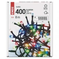 LED vánoční řetěz ježek, 8 m, venkovní i vnitřní, multicolor, časovač
