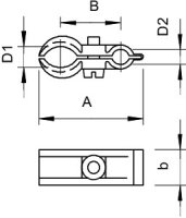 OBO 4024 9-16 Příchytka napínacího drátu, 9-16mm, světle šedá Polystyrol, PS