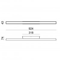 9337 - LIRA PLAF.L900 31W NERO RAGG.