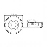 PD-FLAT 360i/8 ROUND BLACK KNX