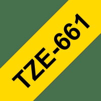 Páska BROTHER TZe-661, žlutá/černá - (36mm, laminované)