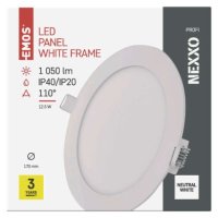 LED vestavné svítidlo NEXXO, kruhové, bílé, 12,5W, neutrální bílá EMOS ZD1135