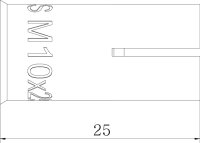 OBO ES M 10x25 Kotva natloukací 10x25 Ocel galv. zinek DIN EN 12329