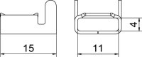 OBO SBV 8 A2 Uzávěr upínacího pásu jednostranné 20x10 Nerez 1.4307 A2 1.4301