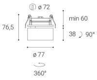 LED2 21507311D KLIP, WW DALI/PUSH DIM 11W 3000K