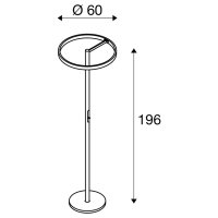 ONE STRAIGHT FL stojací lampa bílá 20 W 1200/1200 lm 2700/3000K CRI90 140°