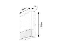 GIMONE LED 10W IP44 černá RABALUX 77097
