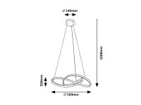 CASTIEL LED 36W IP20 zlatá 3000K 2380lm RABALUX 72215