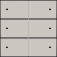 Středový kryt 6xbezpot.tlačítko 24V+LED-LIGHT GREY NIKO 102-60150