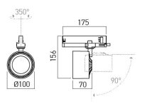 XTORCH ADJ. PROJECTOR for TKN 1x20W 220-