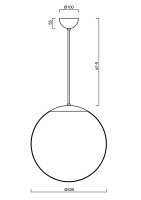Závěsné svítidlo ADRIA P3 27W IP40 4K NZ3h SKLO OPAL bílá OSMONT ADR62744