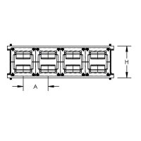 FleXbus Support kit Flat for Conductor 960, 1280 and 1810mm2, 3 Poles + Neutral