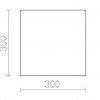 DIFFUSER SQ 30 PMMA mléčný akryl RENDL G11870