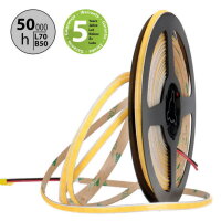 LED pásek COB WW 480LED/m 6W/m DC 24V 570lm/m CRI90 IP20 modul 8,33mm 5mm 50m