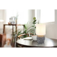Stolní lampa MARBLE stříbro 1x40W E14  GLOBO 21739G