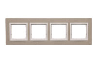 Rámeček 4 -násobný Simon 54 Nature, IP20/IP44,, beton světlý/bílá DRN4/91