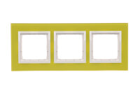 Rámeček 3 -násobný Simon 54 Nature, IP20/IP44, skleněný limetkový sorbet DRN3/90