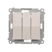 Trojitý spínač řazení 3x 1 10AX, 250V~ bílá KONTAKT SIMON DW31.01/11