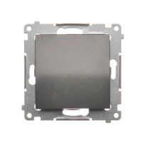 Ovládač zapínací, řazení 1/0, bez piktogramu, 16AX 250V, antracit mat