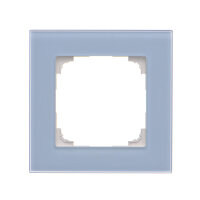 Rámeček 1 násobný, skleněný modré matné sklo KONTAKT SIMON TRN1/180