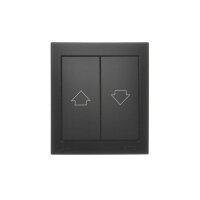 žaluziové tlačítko odolné proti vlhkosti černý mat KONTAKT SIMON ACZ1/49