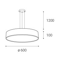 Svítidlo MONO 60 P-Z, W DIM TRIAC 60W 2CC3000K/4000K závěsné bílé LED2 3271351DT