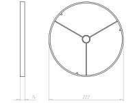 Přední prstevec KompaX 1, průměr 215 mm, do betonu KAISER 1293-71