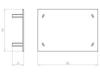 Víko šroubovací 185x130x3,5 mm do betonu KAISER 9911.02