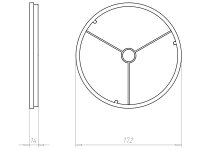 Přední prstevec KompaX 1, průměr 160 mm, do betonu KAISER 1293-80