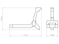 Upevnovací postranice náhradní pro HaloX 100, do betonu KAISER 1299-66