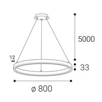 Závěsné svítidlo LED2 CIRCLE 80 P-Z, W DALI TW/PUSH TW 62W 2700K-4000K bílá