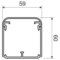 Elektroinstalační kanál Elegant EKE 60x60, bílý, 2 m, karton KOPOS EKE 60X60_HD