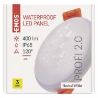 LED vestavné svítidlo VIXXO, kruhové, bílé, 6W neut. bíla, IP65 EMOS ZV1112