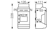 KV 90-Jističová skříň 4,5 modulů (4,5x18 mm), IP54 HENSEL KV 1504