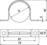 OBO 605 40 A4 Upevňovací příchytka oboustranná 40mm Nerez