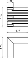 OBO GA-IS53165EL Vnitřní roh Rapid 45-2 175x175x165 Hliník Alu eloxováno