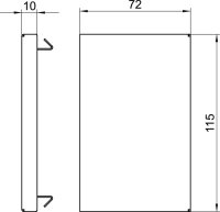 OBO GS-E70110RW Koncový díl, pro kanál Rapid 80, 70x110mm, čistě bílá Ocel