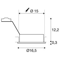 NEW TRIA I ES111 zapustna kruhova matna bila 230V GU10 ES111 75W 30° SLV 113540