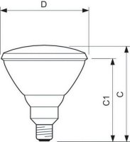 Philips Infražárovka IR100C PAR38 230V E27