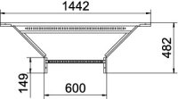 OBO LAA 1160 R3 FT Odbočný díl pro kabelový žebřík 110x600 Ocel žár.zinek