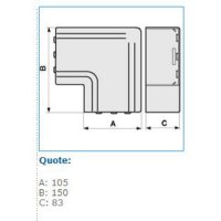 Plochý roh pro podparapetní systémy - bílá, 100x80 IBOCO I-NPAN 100X80 W 02511