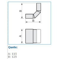 Vertikální oblouk 90° pro systémy METRO Fast 110x30 IBOCO B02611