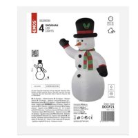 LED sněhulák nafukovací, 200 cm, venkovní i vnitřní, studená bílá EMOS DCCF21