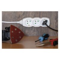 Prodlužovací kabel 7 m 3 zásuvky bílý PVC 1,5mm2 EMOS P0317R