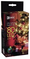 LED vánoční řetěz, 8m, multicolor, časovač