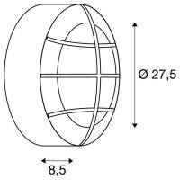 BULAN GRID venkovní nástěnné a stropní svítidlo TC-TSE IP55 kulaté bílé 50 W